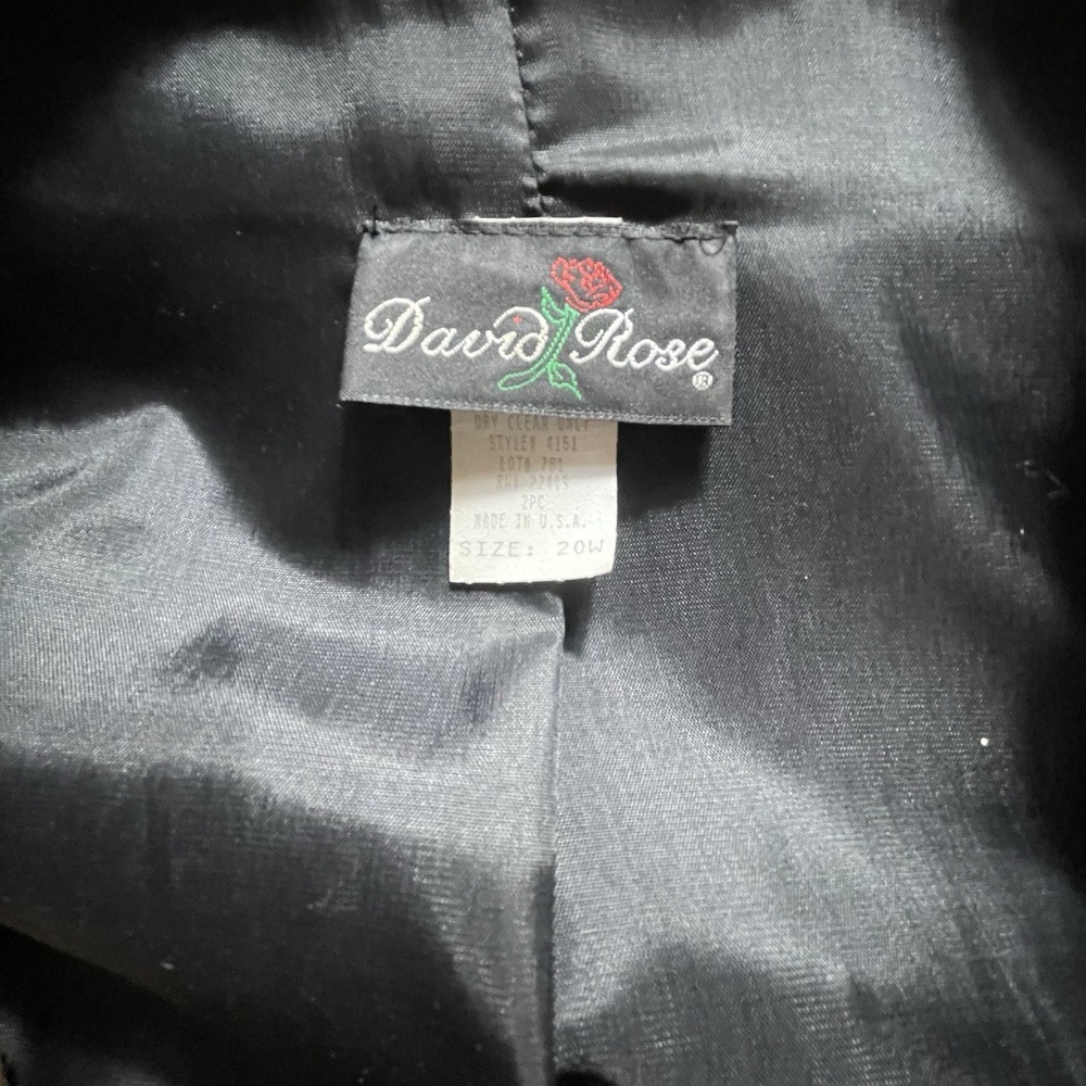 Vintage David Rose 2 Piece Suit Absolutely Stunning And Rare Gold And Black - Picture 6 of 7